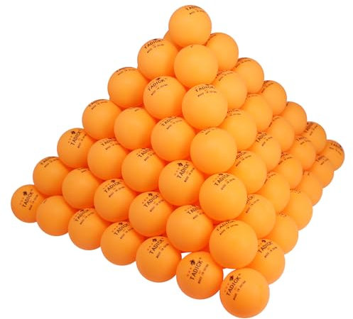 TADICK Quality 140 Pack Practice New Material Ping Pong Balls, 3-Star Training Table Tennis Balls, Bulk Pong Balls (Orange)