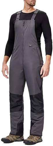 DAFENP Pantalones Mono Esquí Nieve Hombre Impermeable | Pantalón Softshell de Trabajo Invernal Cálido Acolchado y Forrado Outdoor con Tirantes Ajustables