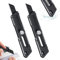 2 Stück Schweres Mehrzweck Gebrauchsmesser, Mehrzweck Cuttermesser Aluminium, Multifunktionales Mehrzweck Teppichmesser Druckguss Cutter Messer, Schwarz