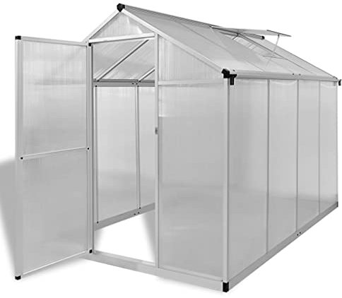 Serre de Jardin Tunnel, Serre Châssis de Jardin Serre renforcée en Aluminium avec Cadre de Base 4,6 m²