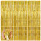 SYEYCW 3 Stück 1m x 2.5m Lametta Vorhänge Gold, Metallische Folie Fransen Vorhang, Glitzer Party Vorhang, Vorhang Hintergrund Dekoration, für Party Deko, Geburtstag, Hochzeit, Halloween (Gold)