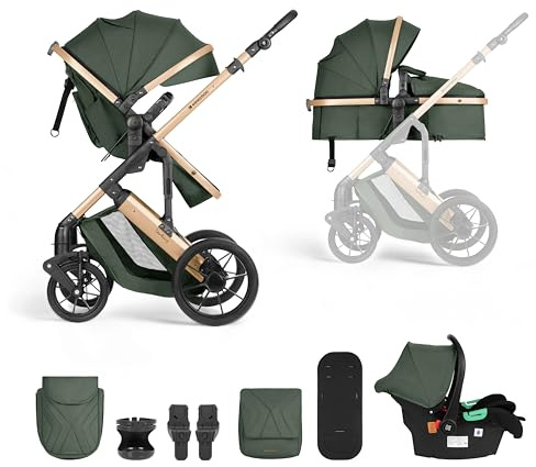 Kikkaboo passeggino Darling 3in1 seggiolino sportivo navicella seggiolino auto, colorazione:verde scuro