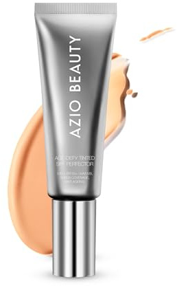 Azio Beauty SPF 50+ Tinted Anti-Aging Moisturiser 35ml Light – Broad Spectrum UVA/UVB/HEV Protection - Hydrating Sheer Coverage Blurs Pores & Smoothes Fine Lines with Matrixyl & Niacinamide