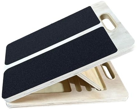 Ronyme Étireur de Mollets, cale de Squat Pliable en Bois antidérapant, Planche inclinée compacte et réglable pour Exercices de Fitness à Domicile.