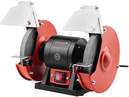 Dnipro‑M Rectificadora 150W 150 mm – Máquina Profesional para Afilar y Rectificar Herramientas, Motor Silencioso, Protección de Chispas, Soporte Ajustable, BG‑15X
