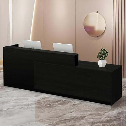 Modernt träreceptskrivbord med Der Sto – främre bänkbord för salongkläder butikHotelOffice – mångsidig receptrum päls