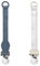 Elodie Details Schnullerkette 2er Pack, aus Stoff und Edelstahl Clip, für Baby Junge und Mädchen, Universal Silikonring, Passend für Alle Schnuller - Tender Blue Bunny/Stone Silver, Blau