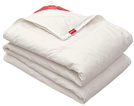 PIKOLIN Home - Piumino 4 Stagioni DUO in Piumino d'Oca 92%, 120gr+160gr, Cotone Downproof, per Letto Singolo 90 cm, 150 x 220 cm