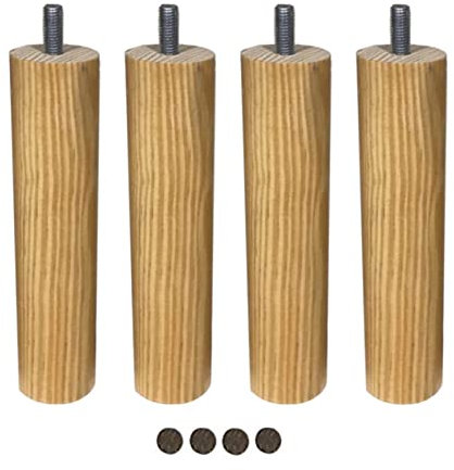MOBILIARIOCLICHI - Bottenfot och stoppade baser, i olika storlekar och färger (naturliga, 4 enheter, 25 cm)