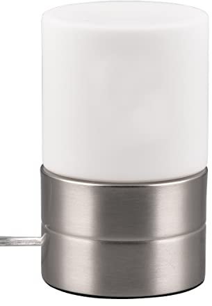 Trio Leuchten Tischleuchte Ary II 591000107, Metall Nickel matt, Glas weiß opal, exkl. 1x E14, On/Off Touch