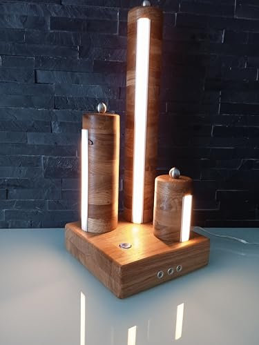 FRIESENLICHT LED Tischlampe City Touch-Dimmer 1260 lm Eiche