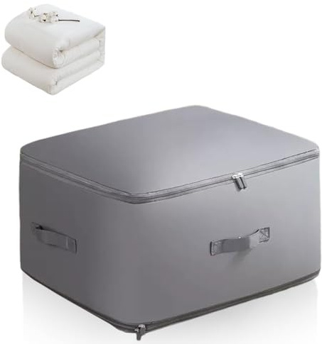 Ultra Platzsparender Selbstkompressions Organizer, Platzsparende Taschen, Kompressionsverpackungsbeutel, Aufbewahrungsbeutel für Kleidung, Vakuumversiegelte Decken Aufbewahrungsbeutel (Grau, L)