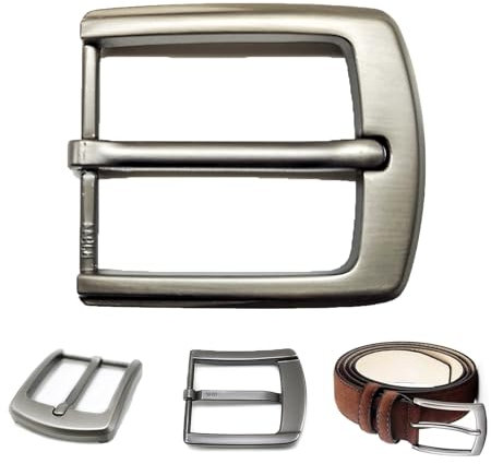 Gürtelschnalle Herren,Metall Belt Buckle,Zinklegierung Poliert Gürtelschnallen 40mm,Einzelne Zinken Quadratische Gürtelschnalle,Men's Belt Buckles,Klassische Ledergürtel Ersatz,für Men Ersatzschnalle