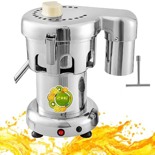 RSPPPJQ Heavy Duty Cold Press Electric Juicer Machines,Commercial Juice Extractor, 370W Stainless Steel Centrifugal Juice Extractor Juicing for Nutrient Fruits and Vegetables, Industrial Grade Juicer