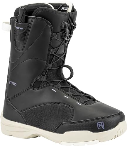 Nitro Flora TLS Barco de Snowboard, Mujeres, Negro, MP 25.5 // EU 39 1/3 // US 8