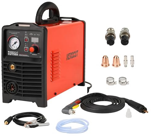 Cortadora de plasma digital, Cortadora de Plasma de arco CNC HeroCut CUT55X 55Amps 220 CNC no HF IGBT cortadora por Plasma puede trabajar con mesa CNC Corte adecuado para acero inoxidable, acero alead