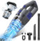Gxzsk Handheld Vacuum Cordless, 15000PA Strong Suction Hand Held Car Vacuum Cleaner Rechargeable, Portable Hand Vacuum with Multi-Nozzles & Washable Filter for Home Office, Car, Pets