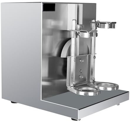 Máquina Agitadora de Té con Leche,Agitador de Té con Leche Eléctrico de Doble Armazón,0-120s Máquina Mezcladora de Leche Ajustable Té Boba, Zumo, Café, Leche, Vino