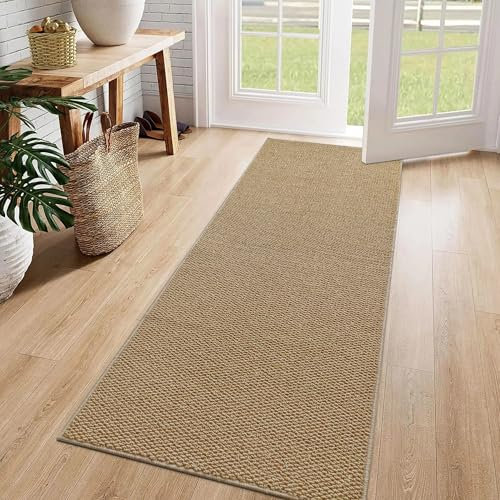 Artnice Carpet Runners for Hallways Brown 50x150cm, Non Slip Washable Hall Runner Narrow Runner Rug, Anti-fouling Floor Mat for Hallway Kitchen Entryway Laundry