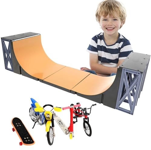 Set miniskateboard-set – barn-skridskor, ramp och tillbehör | gör-det-själv-handboard-kit, miniskoter, skateboards, cykelhjul, fingerboardpark, barnlek