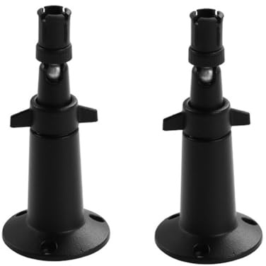 LIANFOND Soporte de pared para cámara de seguridad, rotación ajustable de 360°, inclinación de 90°, base de aleación de aluminio para cámaras CCTV Arlo Blink 1 4 pulgadas, paquete de 2