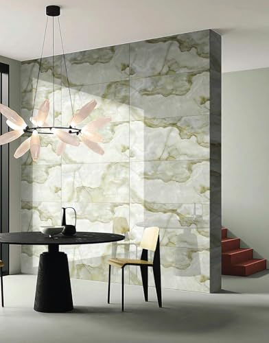 Gres24 Prestige Elegant, Piastrelle da Pavimento e Rivestimento, Verde Smeraldo, Gres Porcellanato, 60x120 cm, Lucido, Effetto Marmo, Superficie Liscia (1,44m² per scatola)