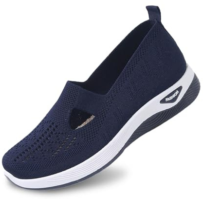 Zapatillas Ortopedicas Mujer-2026 Zapatillas Sin Cordones para Mujer Sin Manos Antideslizantes para Caminar Zapatos Ortopedicos de Cómodas Verano Zapatos para Senderismo Antideslizantes Malla Deporte