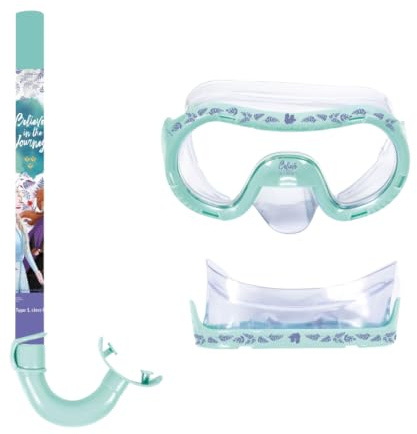 Arditex Set de Snorkel Frozen para Niñas +3 Años, Gafas de Buceo Ajustables con Tubo, Máscara Antivaho Infantil para Playa Piscina y Aire Libre, Regalo Verano y Viaje