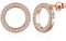 Presenski Rose Gold Ohrstecker Damen, Kleine Ohrstecker Kreis Ohrringe Silber 925 Zirkonia Ohrstecker für Mädchen