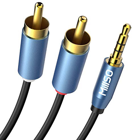 MillSO RCA a 3.5mm Cavo Jack, 3.5mm a Cinch Maschio Premium Stereo Audio Cavo per un Smartphone, Tablet, o da Lettori MP3 a un Altoparlante o Altri Dispositivi Abilitati Cinch - 1M