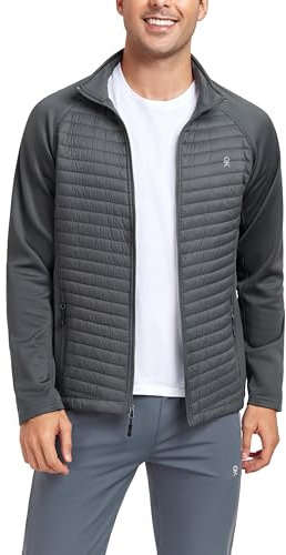 Little Donkey Andy Isolierte Wanderjacke Herren Atmungsaktiv Thermo Running Hybrid Jacke Leicht Warm Gray Size XXL
