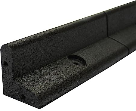 MonsterShop - Bordatura per Aiuole Bordo Prato da Giardino Palizzata Flessibile fino a 70° in Gomma Resistente agli UV Pezzi da 1.2m - Nero - 8 pezzi