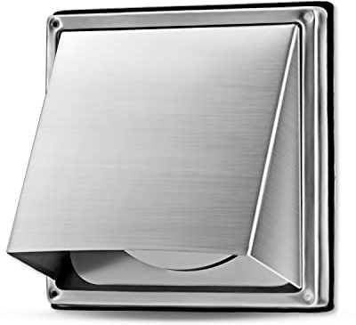 WeCooper Wetterschutzgitter 150 mm Edelstahl Haube Lüftungsgitter Ablufthaube Lamellengitter Stainless Steel