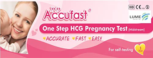 Test di Gravidanza HCG Midstream Accufast – Autotest Rapido e Affidabile, Risultato in Pochi Minuti, 1 Pezzo