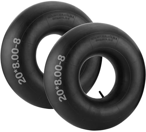 AZIEMARS Lot de 2 20x8.00-8 chambres à air de 19 x 7-8,19 x 7.00-8, 20 x 7-8 Pour ATV, quad 4 roues, Go Kart Baja Warrior, mini vélo, tracteur, souffleuse à neige, chariot de golf, remorque de jardin