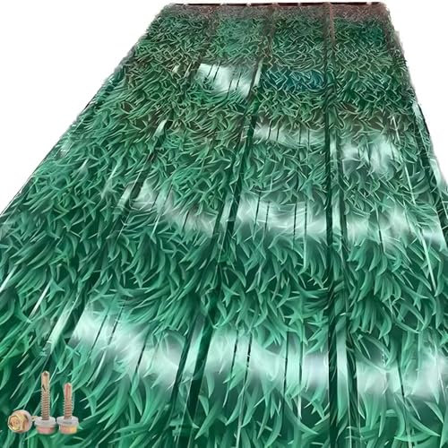 Dachplatten, Stahlblech-Dachplatten, Wellplatten, Breite 90 cm, Länge 100 cm, 120 cm, kann auf Wand-Werkzeugschuppen, Metall-Werkzeugschuppen verwendet werden (100 x 90 cm, 1 Stück)