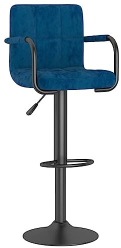 vidaXL Taburete de Cocina de Terciopelo Azul
