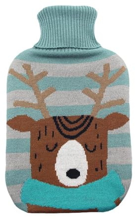 Bolsa de Agua Caliente 1,7L, forro flexible y agradable al tacto, dimensiones 20x32x4 cm, ideal para calentar y aliviar dolores.