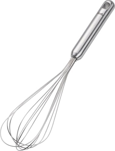 Fissler Essential/Edelstahl-Schneebesen (25 cm) großer Rührbesen, Quirl, mit Aufhänge-Öse,Spülmaschinen-geeignet