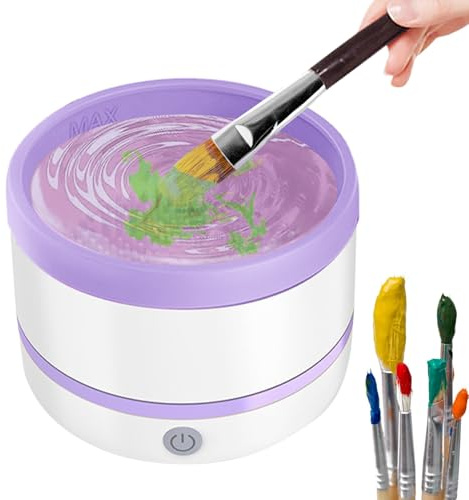 Fierudeng Limpiador Eléctrico De Pinceles De Maquillaje, Brochas De Base Y Esponjas, Herramienta Recargable Para r Aplicadores De Base Sombras Y Rubor