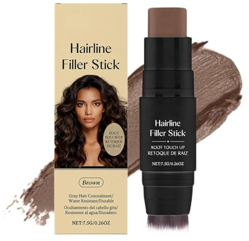 Namika Root Touch up Stick, Namika Stick Cheveux, Poudre Cheveux Waterproof, Bâton De Retouche Racines Cheveux, Hairline Filler Stick, Instantly Gray Hair Cover Up, Résultat Naturel (Brown)