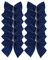 Davies 12 Navy Blue Bows - Velvet Christmas Tree Ties/Decoration