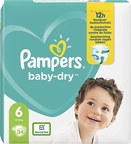 Pampers Baby-Dry Size 6 Nappies up to 12 Hours of Protection 13-18 kg