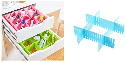 YASTA Set da 3 divisori 43x5 cm per cassetti Separatori in plastica Regolabili 001