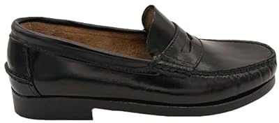 Benavente – Mocasines de Hombre En Piel Negro con Antifaz | Zapato Hombre Clásico Cómodo, para Uso Diario, Vestir | Suela De Goma Flexible, Antideslizante | Interior Y Planta De Piel
