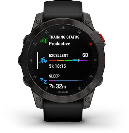Garmin 010-02582-10 epix Gen 2, Premium Active smartwatch, Health and Wellness Features, Touchscreen AMOLED Display, Adventure Watch with Advanced Features, Black Titanium