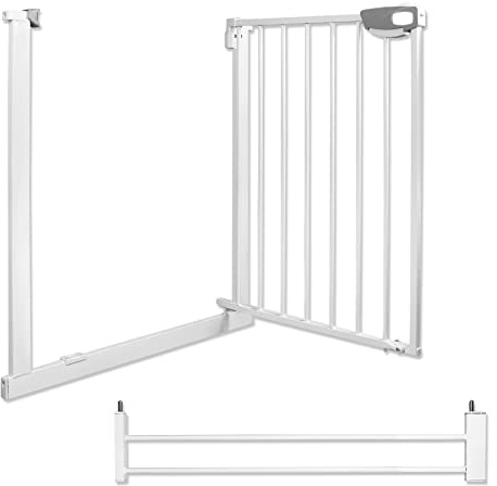 Froadp 77cm Cancelletti di Sicurezza per Bambini, Guardia di Porte e Scale Senza Perforazione, Cancello Estensibile del Bambino, Recinto Neonati Barriere per Animali Domestici Gatto Cani (85-95cm)