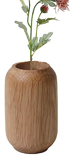 Jarrón de Madera rústico - Florero de Mesa Natural | Decoración de jarrón con técnicas Hechas a Mano para cenas, hogar, Vacaciones y planificación de Bodas Gimocool