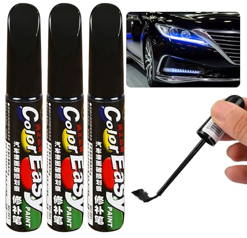 Pennarello Copri Graffi Auto, Penna Ritocco Carrozzeria, Penna Per Ritocco Auto, Rimuovi Graffi Auto, Vernice Per Ritocco Di Auto, Penna Per Riparazione Graffi Auto, Riparazione Graffi, 3 Pezzi (Nero)