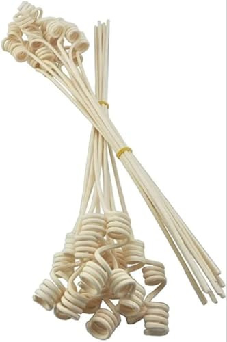Royal Sapphire Reed Diffuser Sticks,Essential Oil Fragrance Handmade Aromatherapy Spiral Rattan Home Decor Volatile Stick Diffuser Replacement(Wood Color 20pcs) 9inches